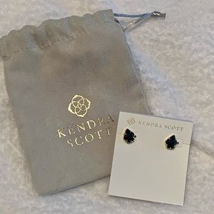 Kendra Scott black & gold post earrings